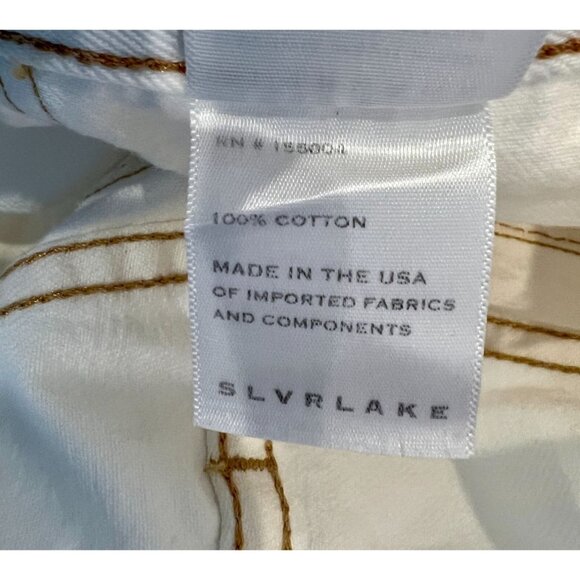 SLVRLAKE Savior High-Rise Cargo Jeans in White - Size 24 - Picture 4 of 9